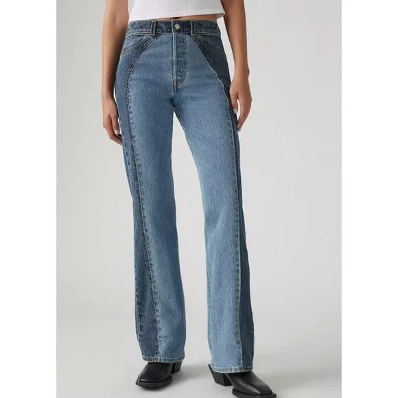 Levi's 28x32 Premium Wedgie Bootcut Western Women's Jeans Practically Pieced - Picture 2 of 6